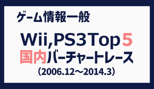 【Wii、プレイステーション３】国内出荷本数 上位５タイトルの推移（2006/12 – 2014/03）【BCR】