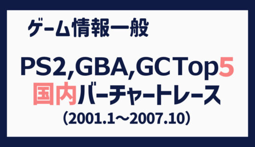 【プレイステーション２、ゲームボーイアドバンス、ニンテンドーゲームキューブ】国内出荷本数 上位５タイトルの推移（2001/01 – 2007/10）【BCR】